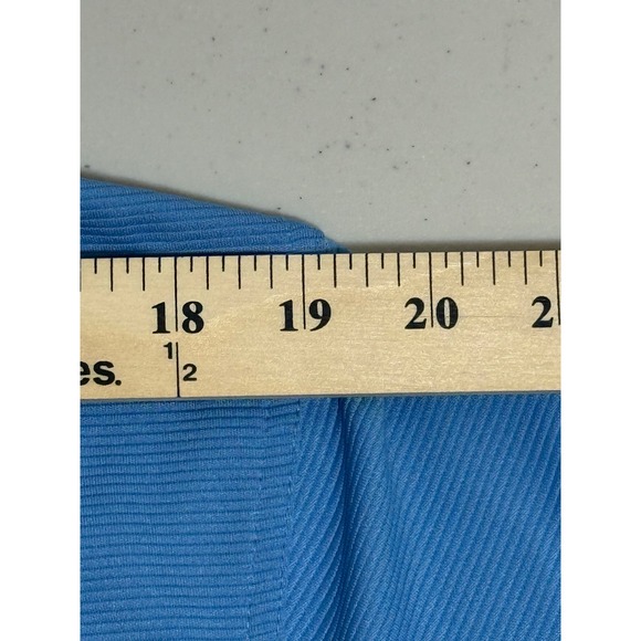 CUBAVERA Mens Blue Striped Performance Polo Shirt L G Golf Casual - Picture 3 of 7